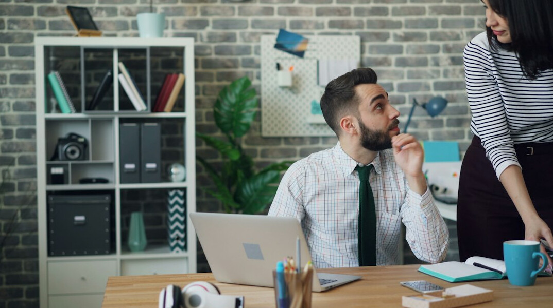 manager listening to employee